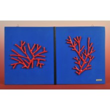The painting “red corals in the sky”